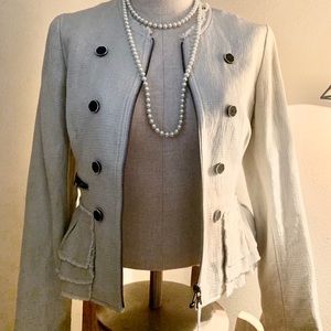 Banana Republic coat jacket textured ruffles.